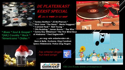 Top artiesten zingen hun Kerst Songs, in Richard’s ‘Platenkast’.